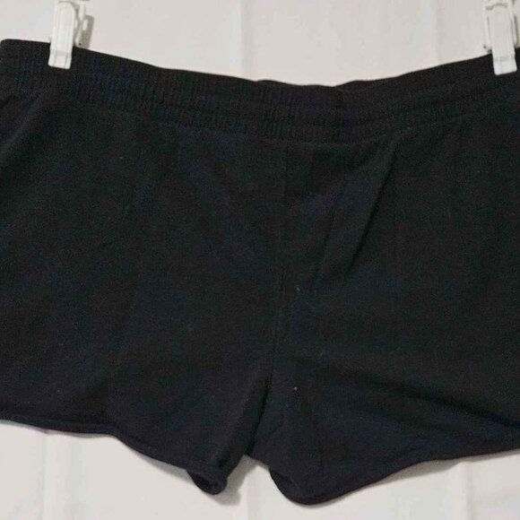 Danskin Now - Women’s Black Cotton Shorts with Drawstring - Picture 3 of 3